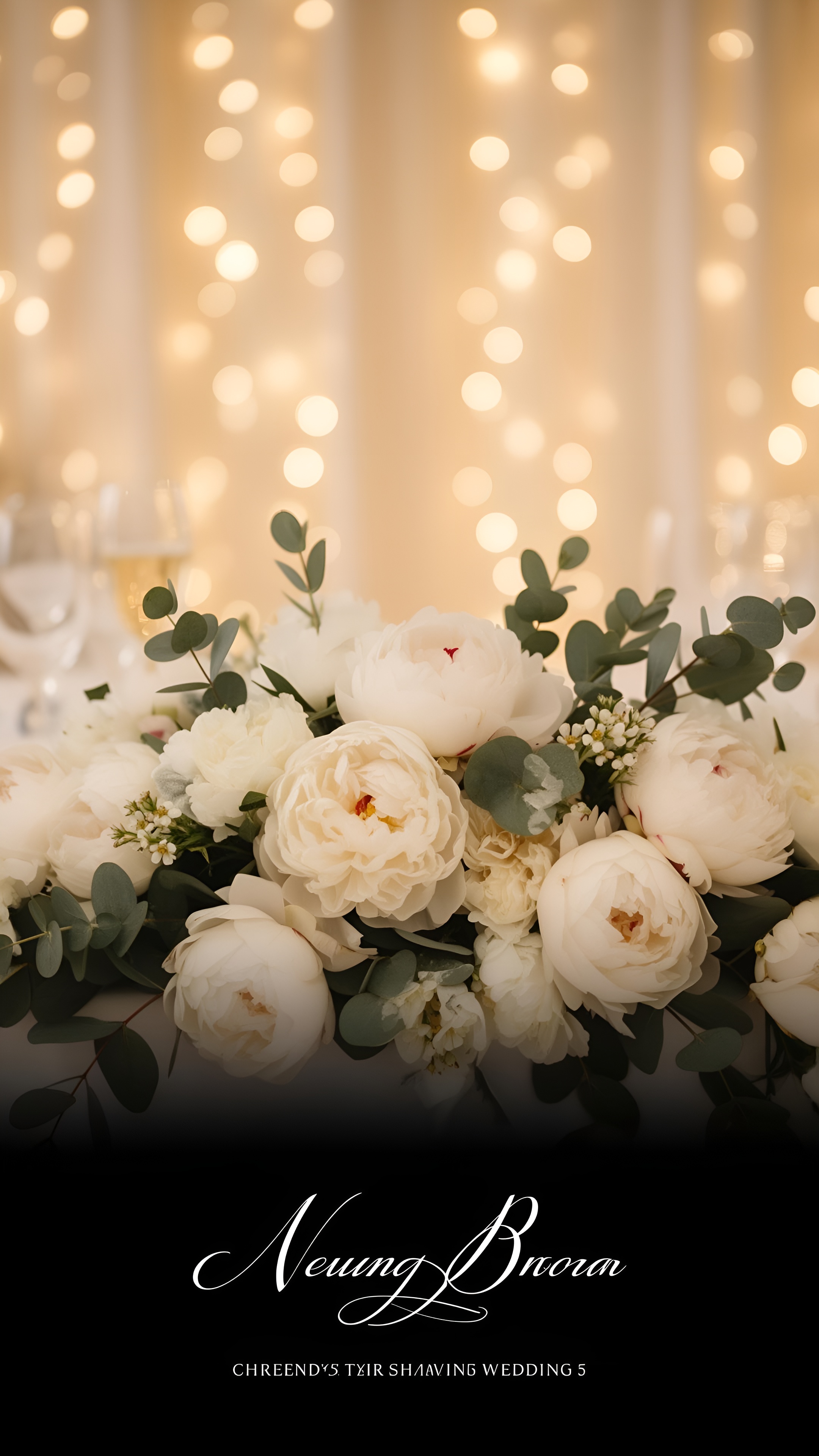 Wedding florals and soft lights